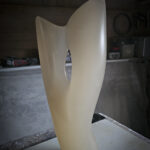 “Coral”/ champagnekleurig albast/ 20x12x46